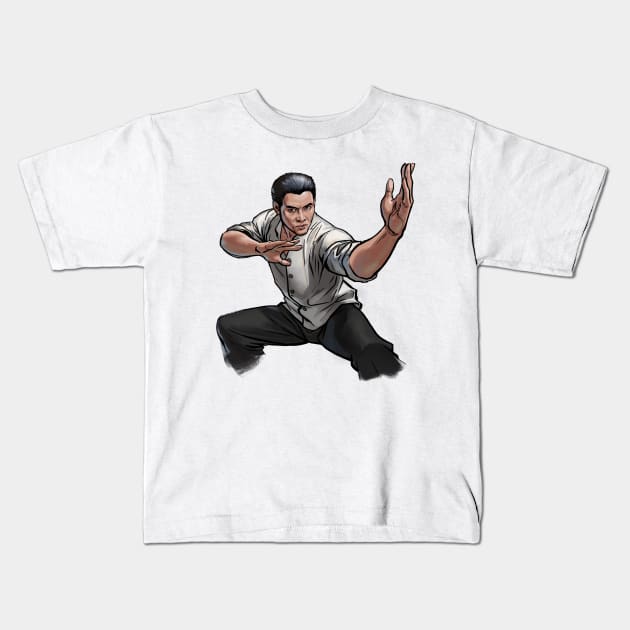 Jet Li Kids T-Shirt by ohshirtdotnet